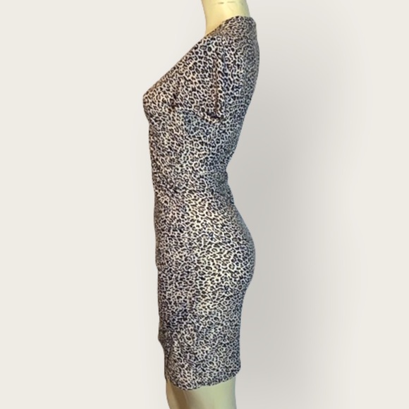 NWOT SHEIN leopard print mock wrap dress size M Y2K 90S 80S - Picture 9 of 10